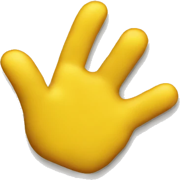Standard yellow hand emoji making a C emoji