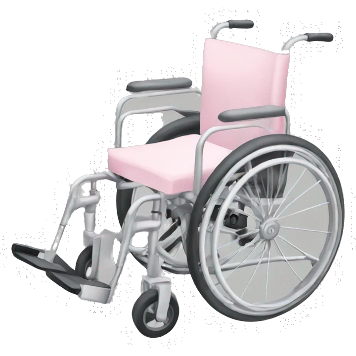 Pastel pink wheelchair emoji