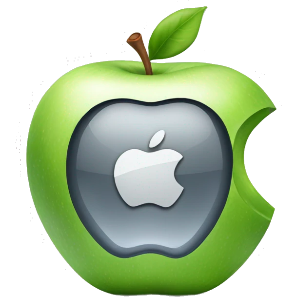 Apple with iphone logo  emoji