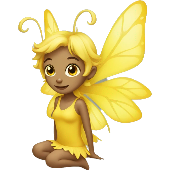 fairy wearing yellow emoji