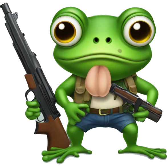 frog with a gun emoji