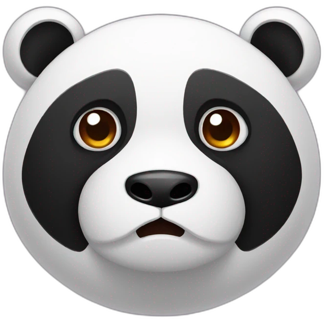 panda with angry eyes emoji