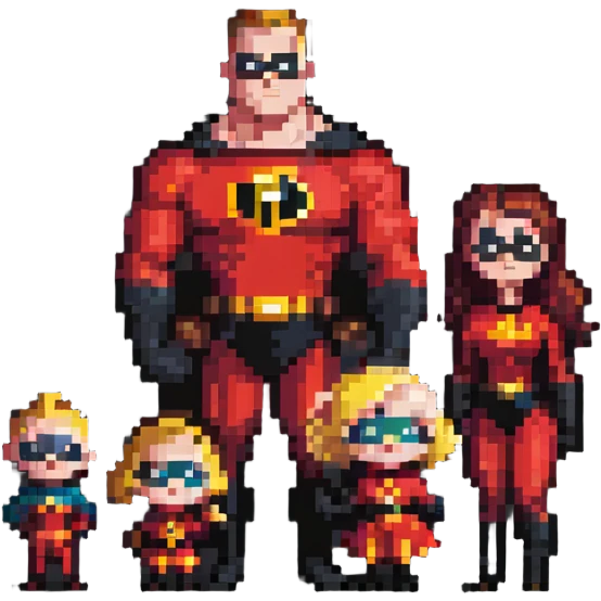 Incredibles superhero family emoji