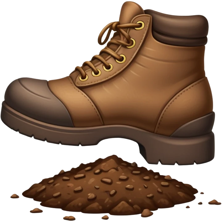 A shoe stepping on poop emoji