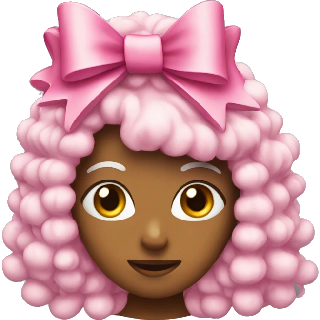 Pink bow Christmas  emoji