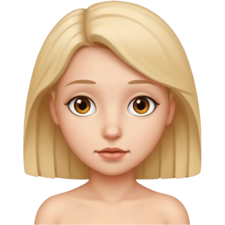 Girl without clothes front emoji