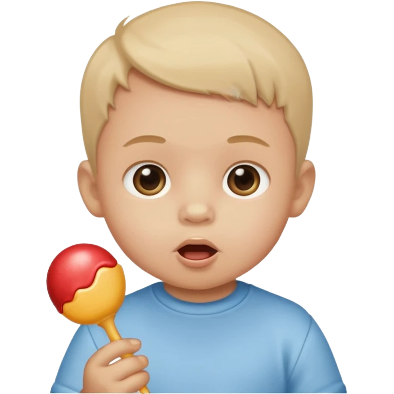 baby boy face with sucker emoji