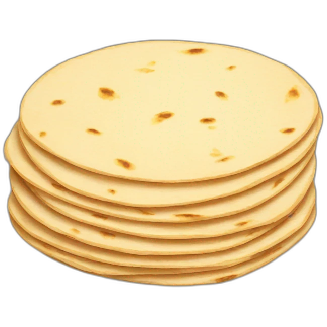 Small Stack of tortillas with some grill marks emoji