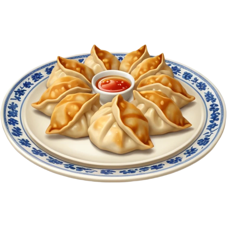 gyosa ball on plate emoji