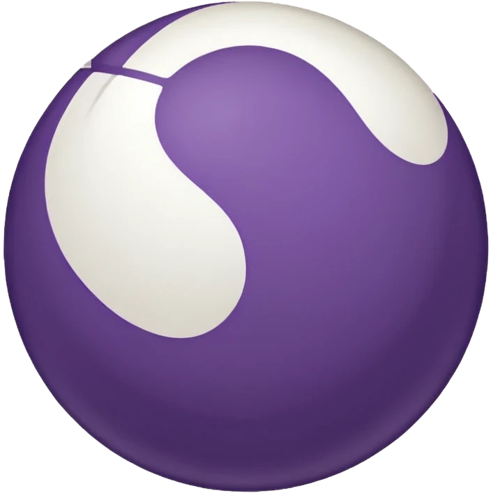 bola lgbtq+ roxo e branco emoji