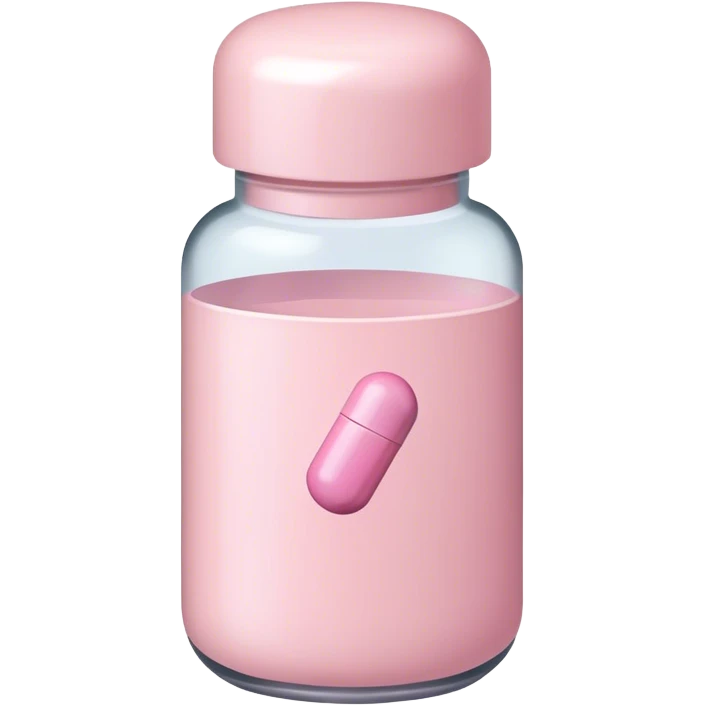 Pale pink pill bottle emoji