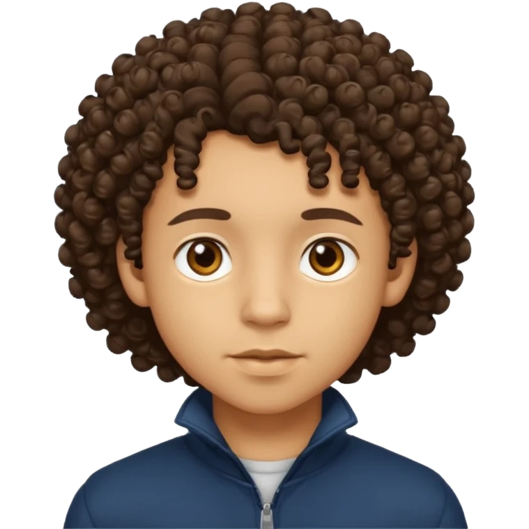 a lightskin boy with curly hair  emoji