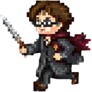 Harry Potter running through Hogwarts emoji