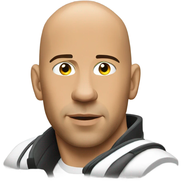 Vin Diesel in profile driving a car emoji