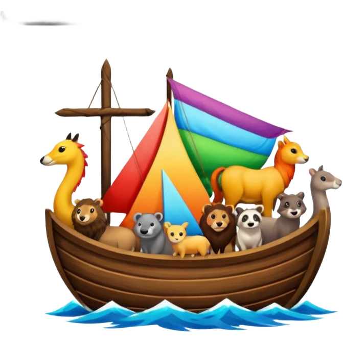 animaux dans arche de noé emoji