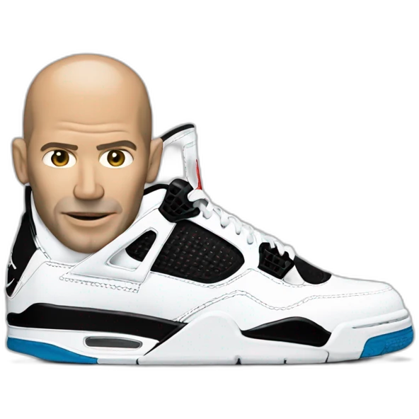 zidane head with jordan 4 sneakers on his face emoji