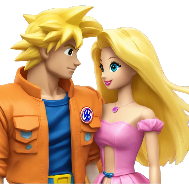 goku y barbie enamorados  emoji