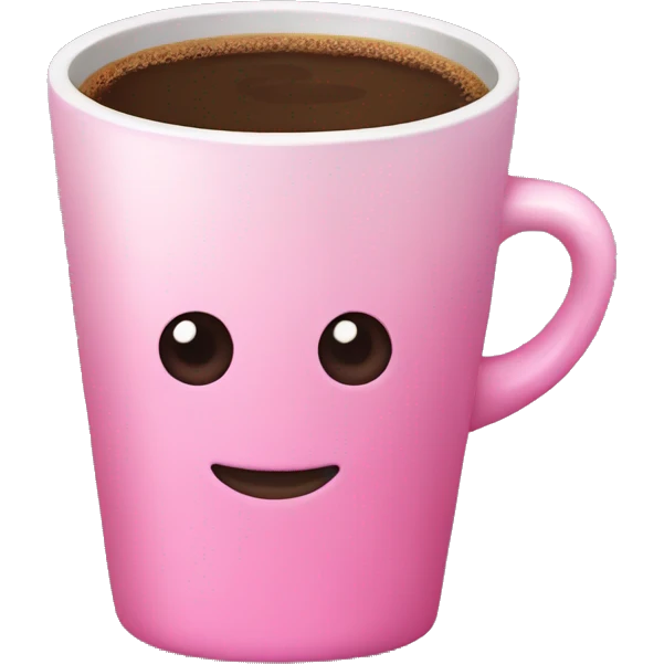 Pink coffee emoji