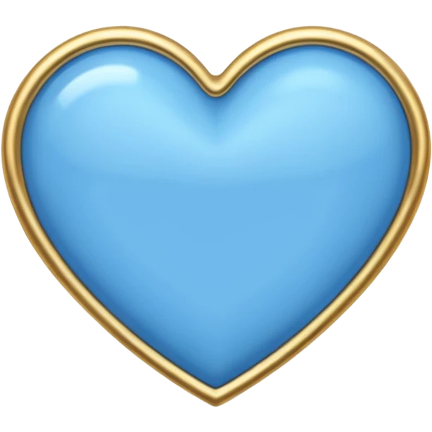 blue heart with a gold border emoji