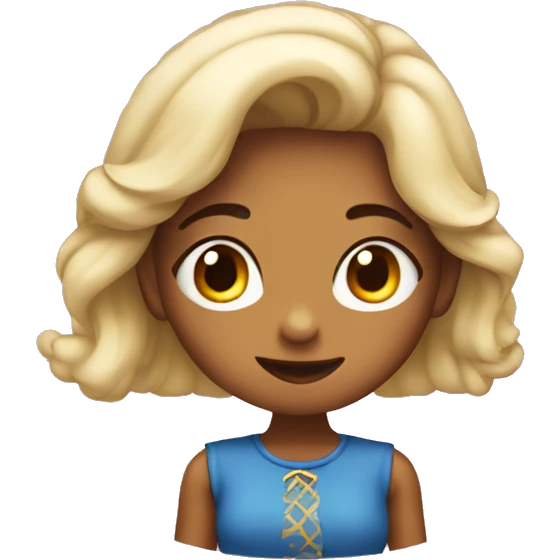 Menina mandando beijo emoji