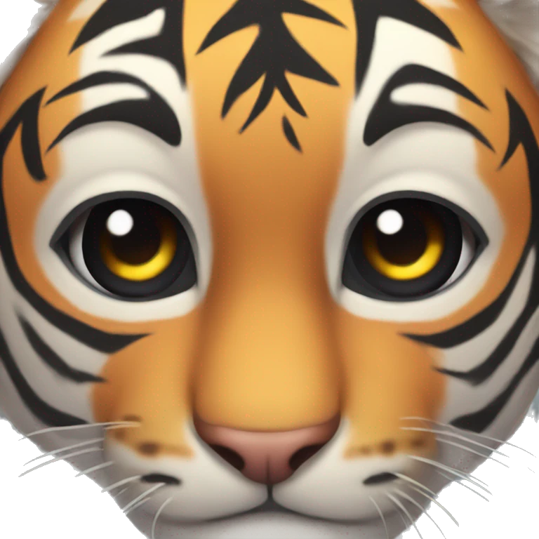 Tiger with lashes emoji