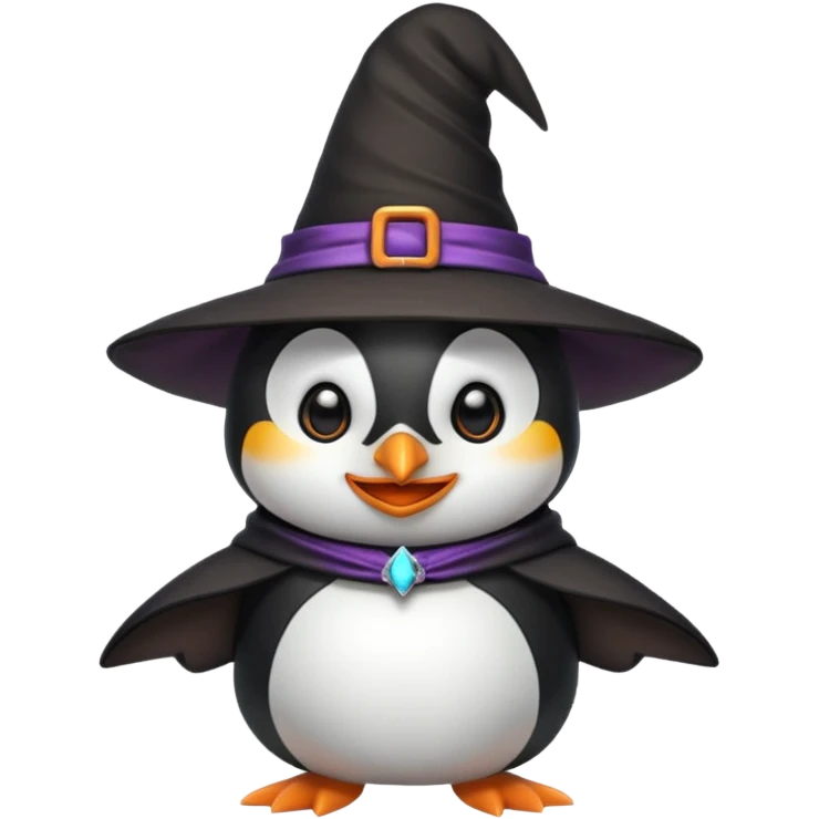 penguin in role witch emoji