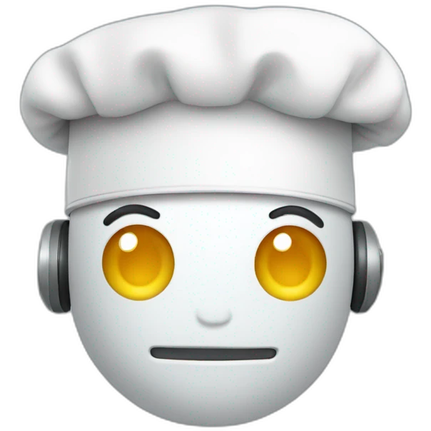 CUTE ROBOT FACE WEARING A CHEF HAT emoji