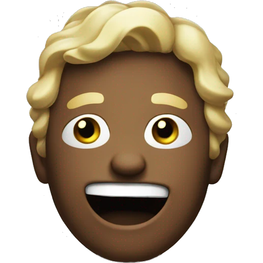 shrug holding laugh face emoji