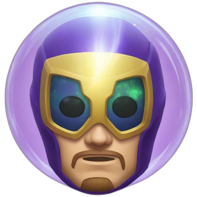 Electric bubble glass mysterio emoji