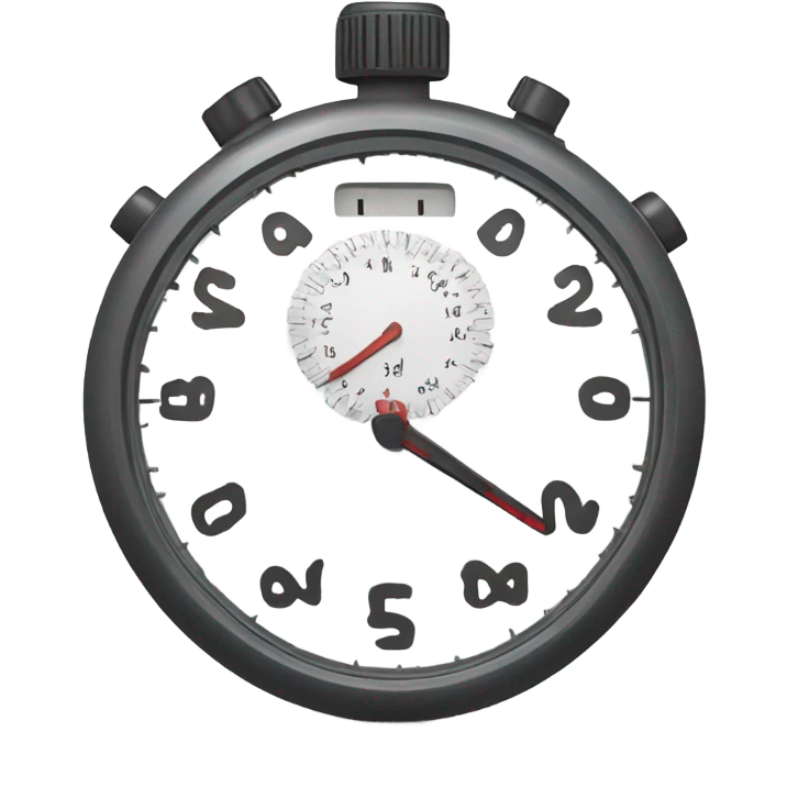 a cracked stopwatch emoji