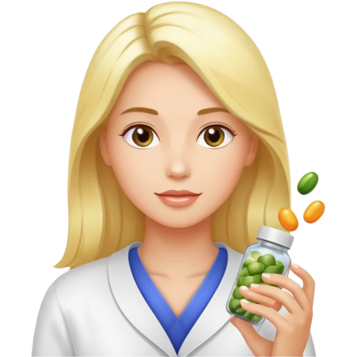 Hair and skin beauty with biotin, zinc and vitamins. emoji