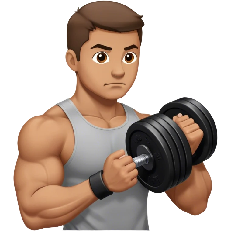 man weighted wrist curl emoji