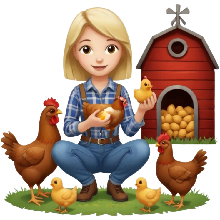 farmer Girl feeding chickens 



 emoji