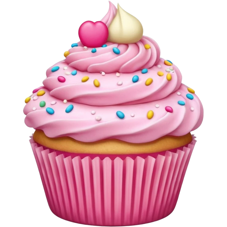 Cupcake with pink icing emoji