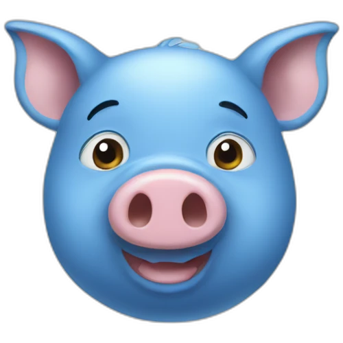 blue pig emoji