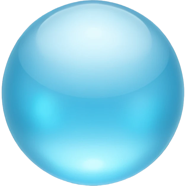 aesthtic round light blue emoji