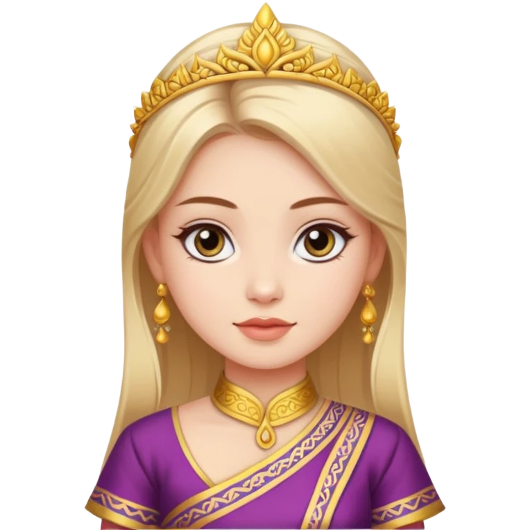 Gorgeous eyes white girl wearing thai traditional dress emoji