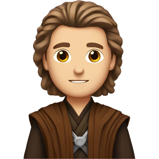 Anakin Skywalker with a Jedi braid emoji
