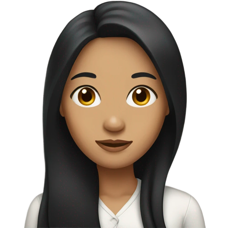 Black-haired woman emoji