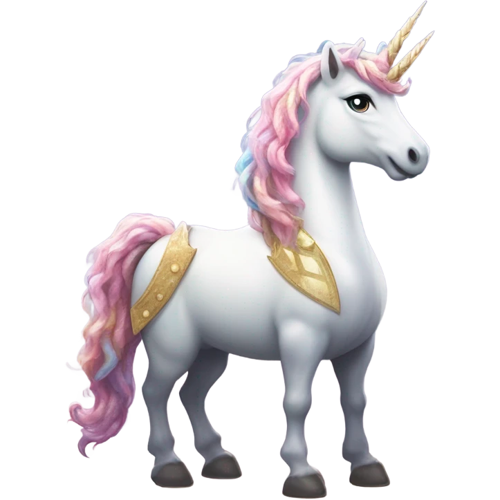 shield made of sea salt on unicorn emoji