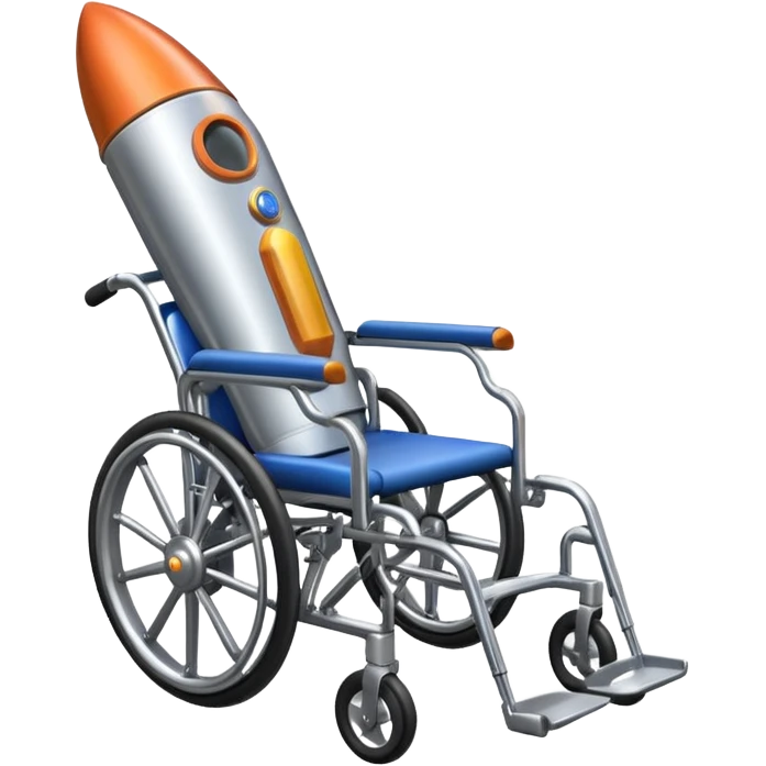 Rocket boasted wheel chair  emoji