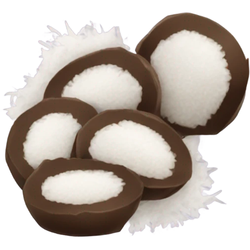 Bala de coco  emoji