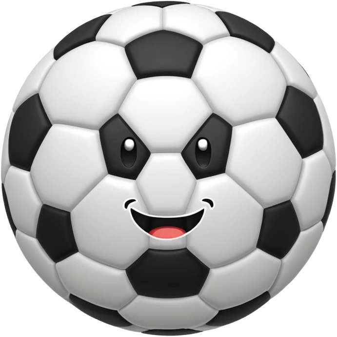 Soccer ball with muscles emoji