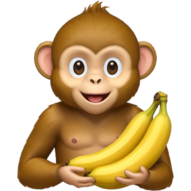 Monkey holding banana emoji