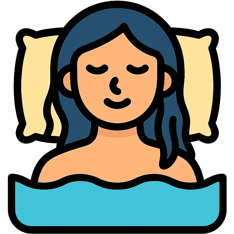 woman lying down with wet hair emoji