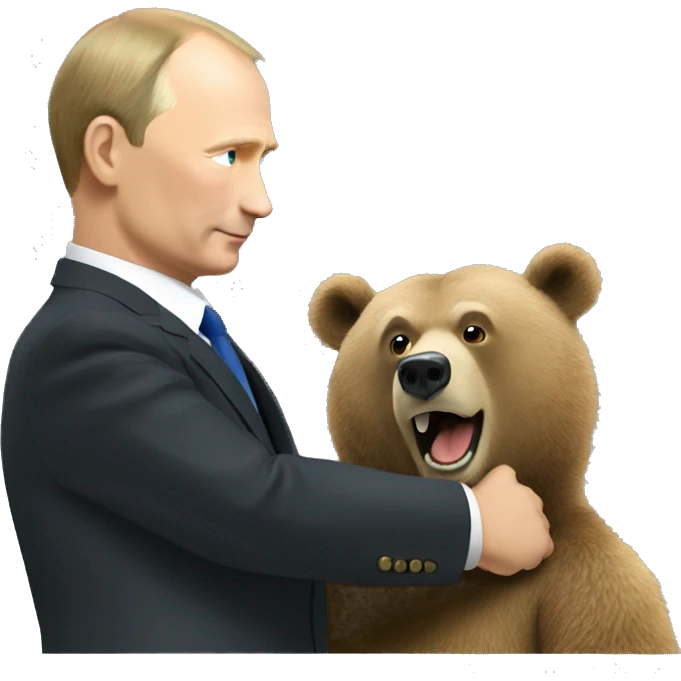 Putin petting a bear  emoji