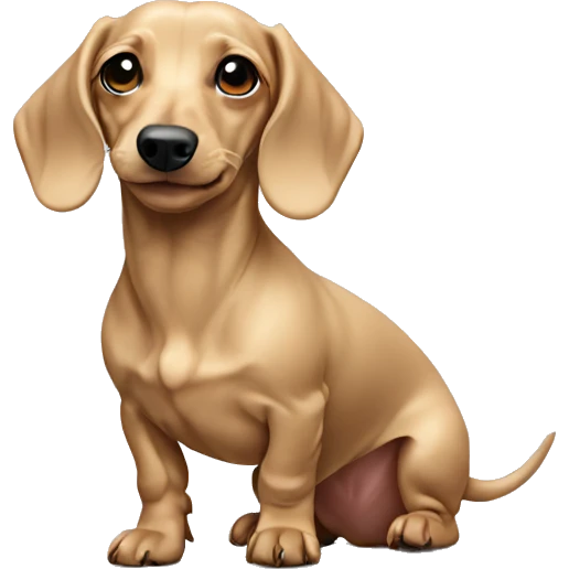 Light beige mini dachshund emoji
