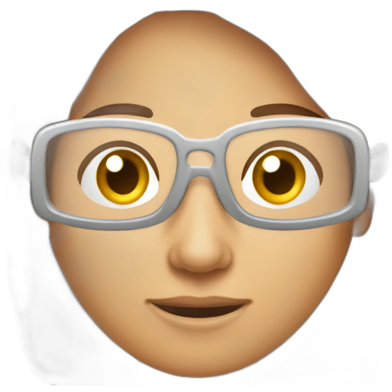 médica ruiva usando jaleco e óculos emoji