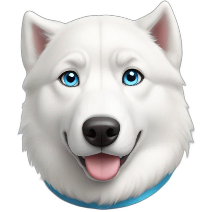 White siberian husky blue eyes emoji