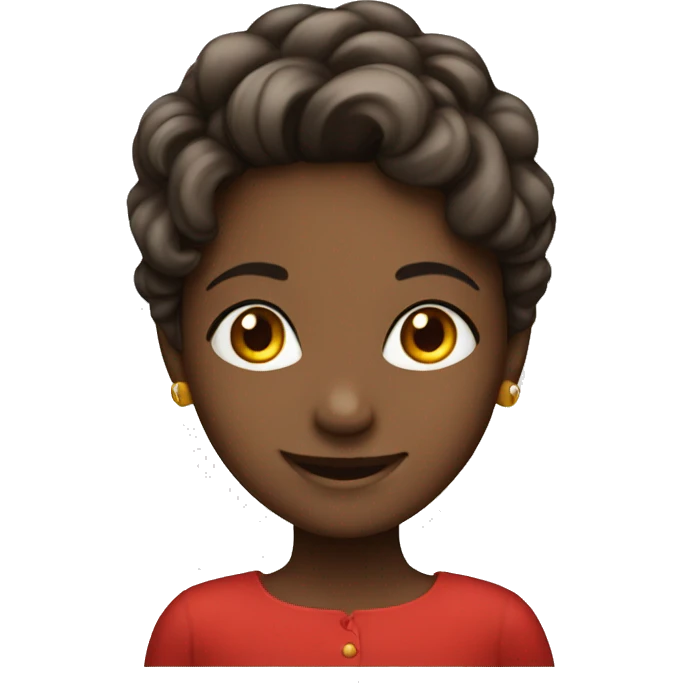 smiling girl in red dress emoji